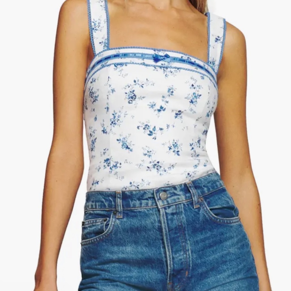 Eloise smocked linen tank orlaya